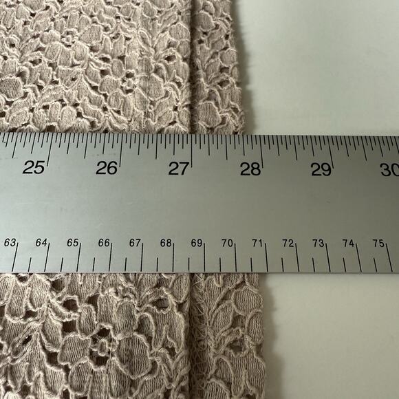 Vintage Pierre Cardin Eyelet Lace Top Parisian Casual Taupe Cotton Nylon Women M - Picture 9 of 10